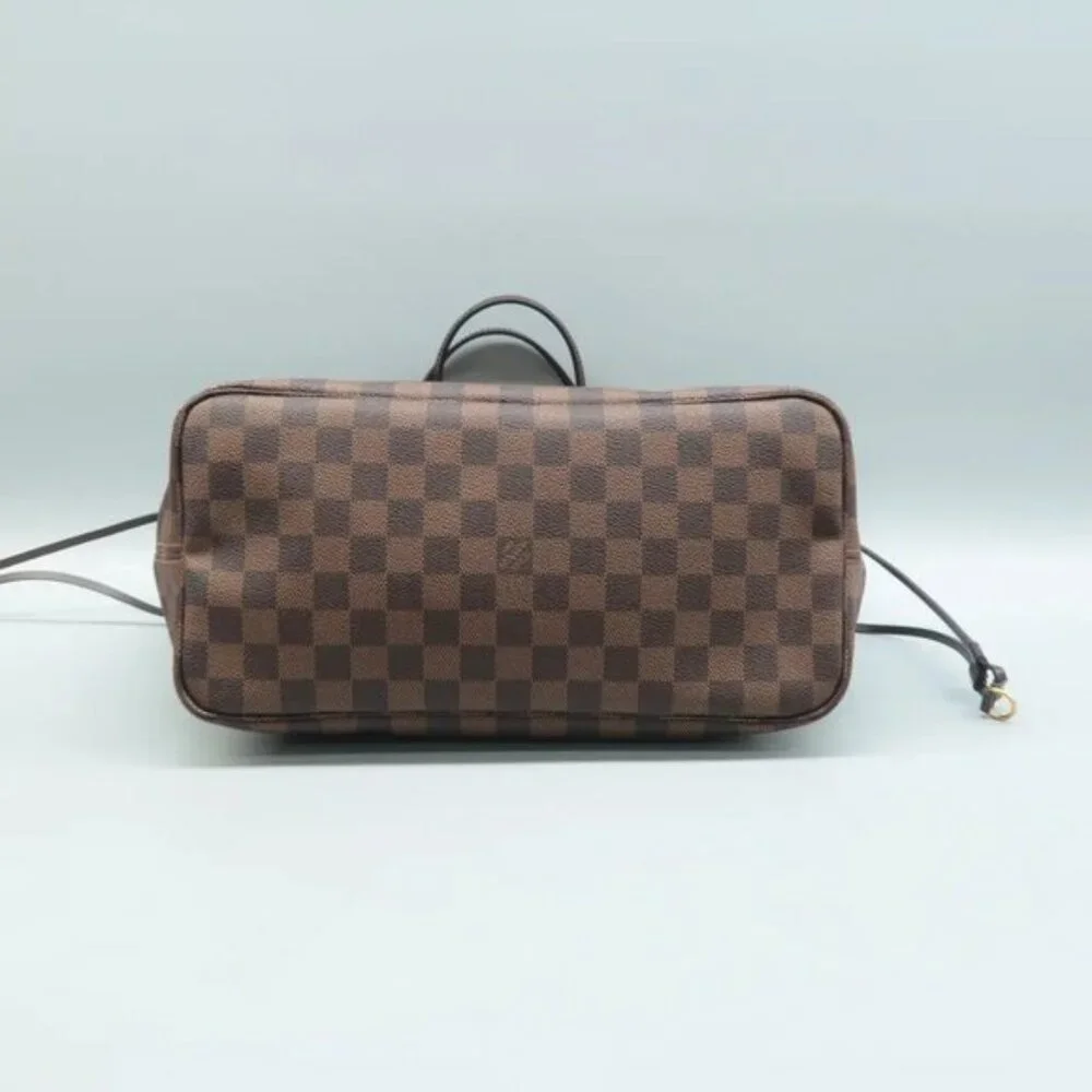 100% Auth Louis Vuitton Neverfull MM Brown W/P Damier Ebene Canvas Shoulder Bag - Picture 7 of 12
